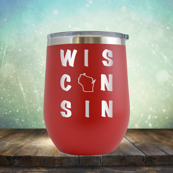 Wisconsin Written Out - Stemless Wine Cup