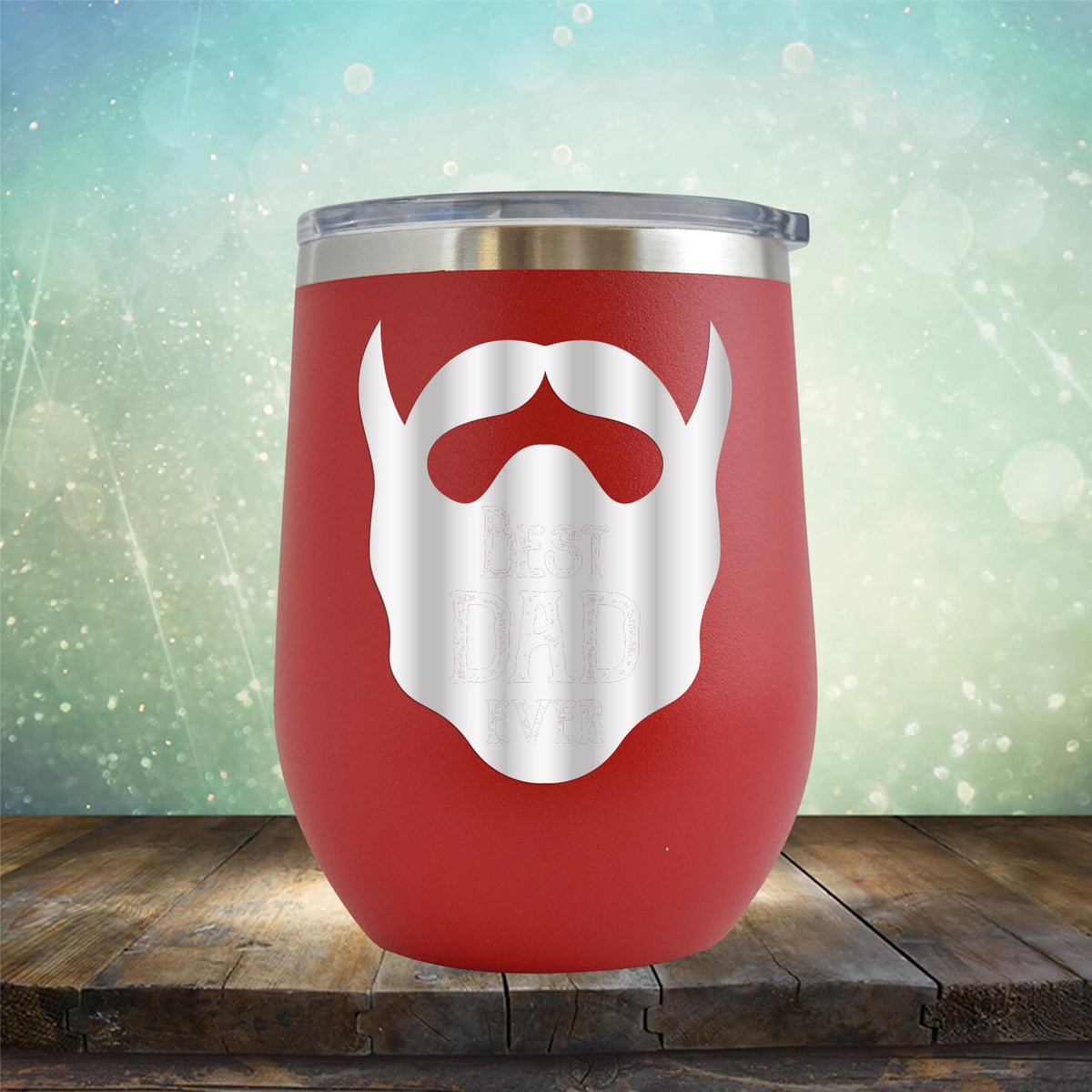 Best Dad Ever Beard - Stemless Wine Cup
