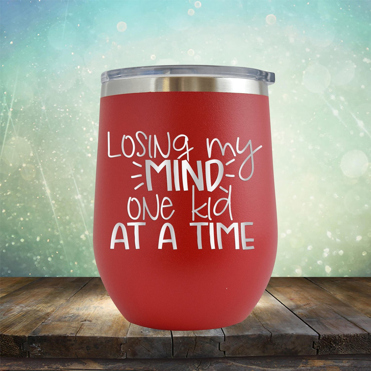 Losing My Mind One Kid At A Time - Stemless Wine Cup