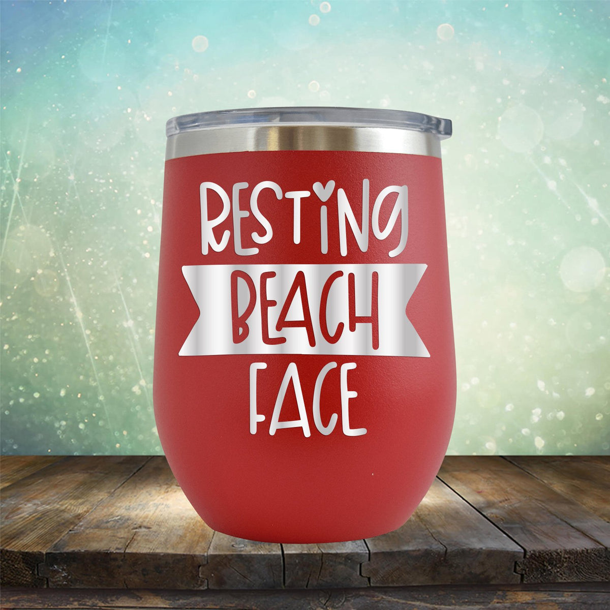 Resting Beach Face - Stemless Wine Cup