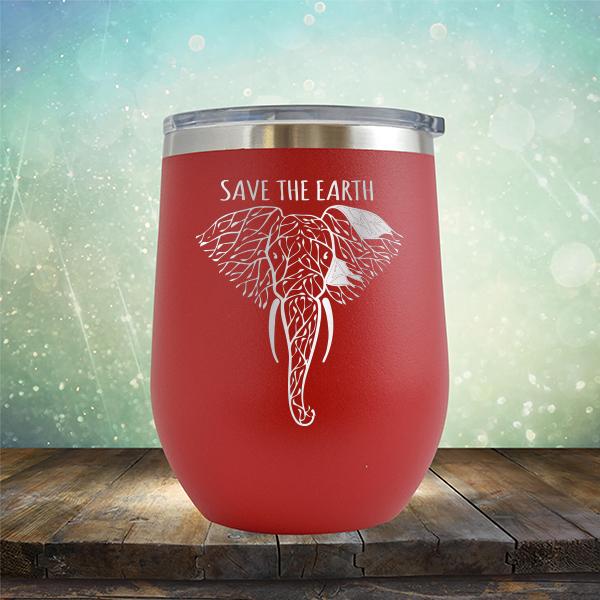 Save Elephants Save The Earth - Stemless Wine Cup
