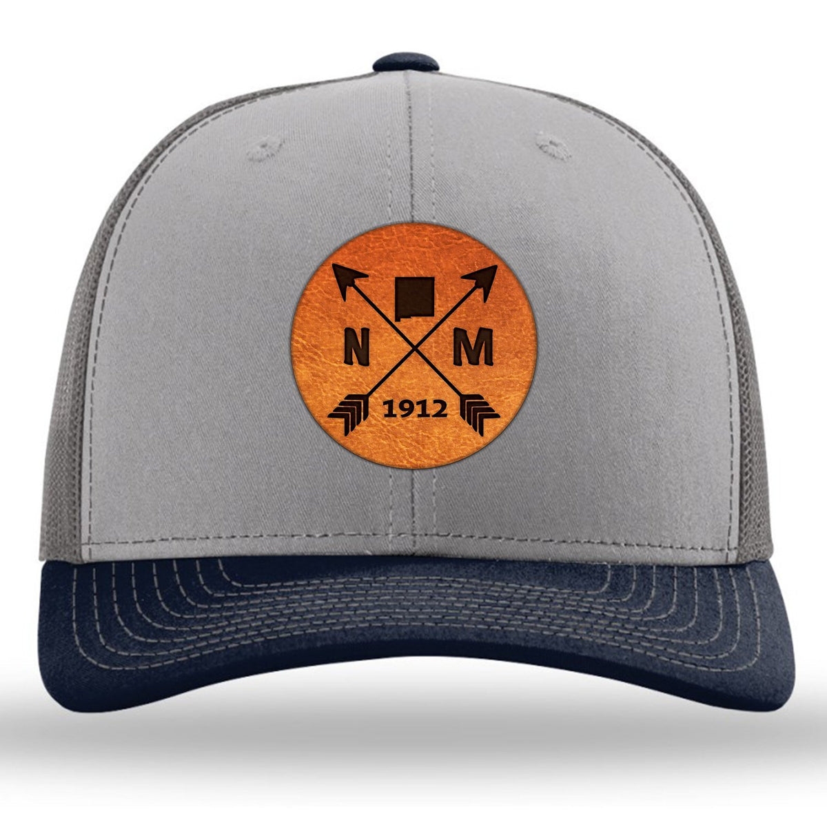 New Mexico State Arrows - Leather Patch Trucker Hat