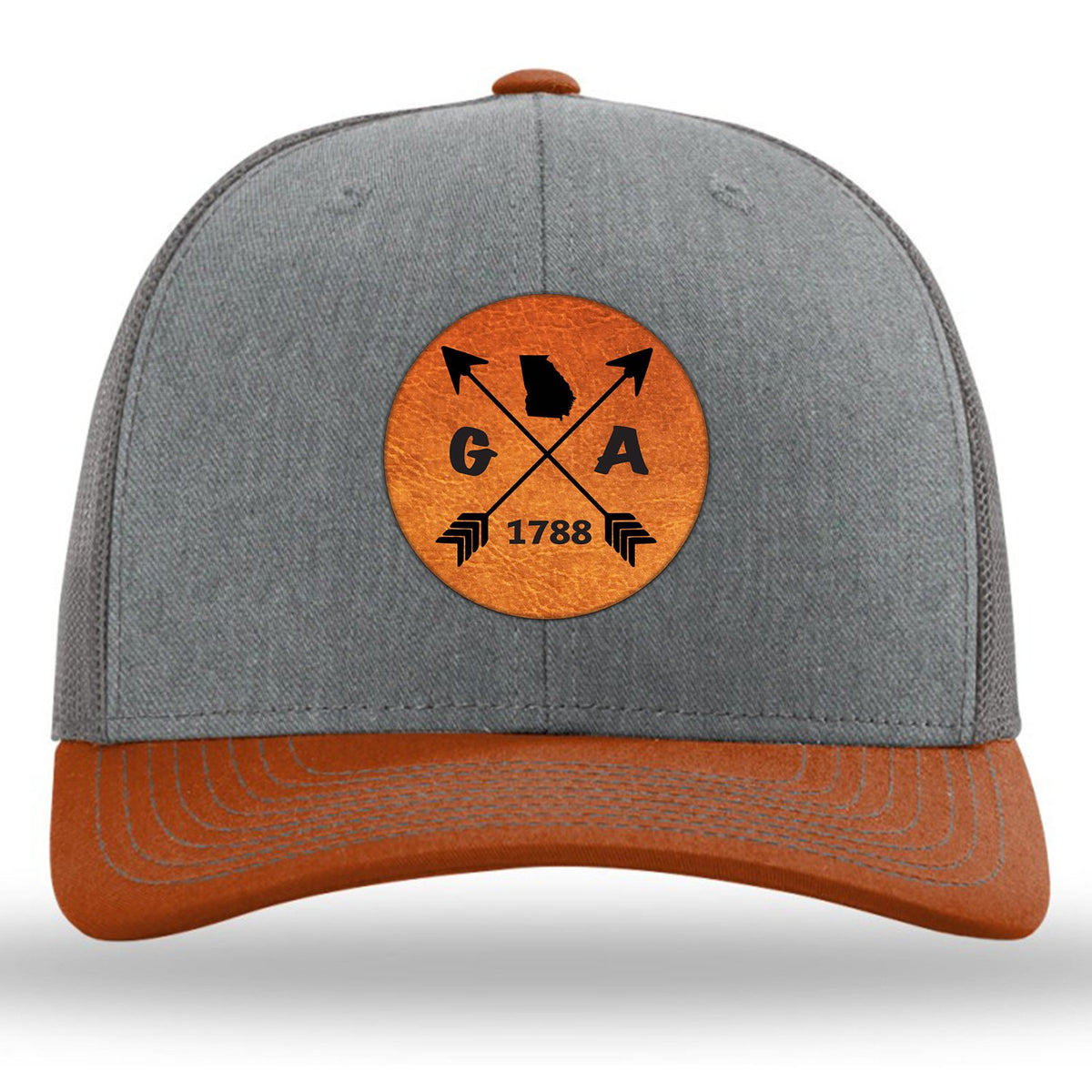 Georgia State Arrows - Leather Patch Trucker Hat