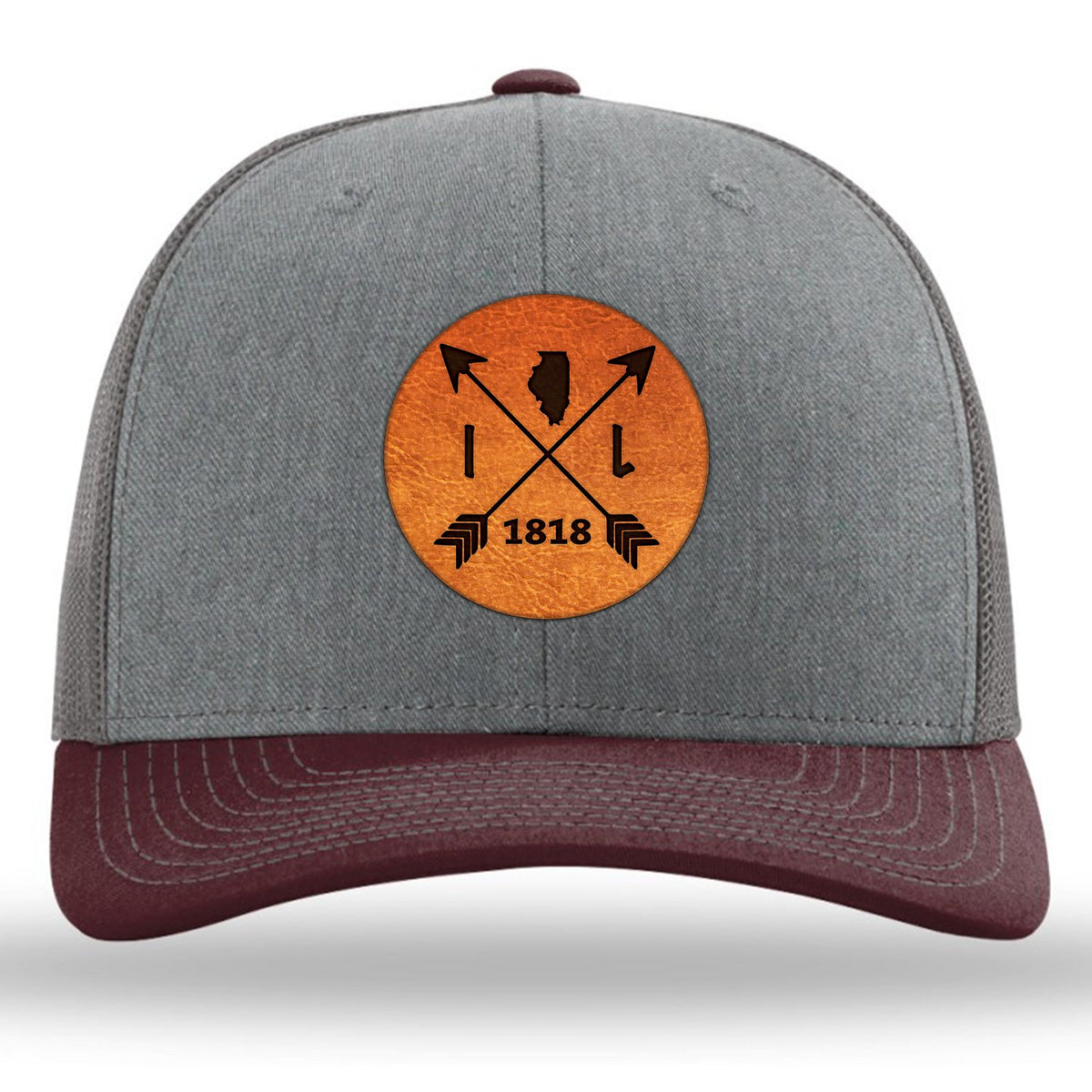 Illinois State Arrows - Leather Patch Trucker Hat