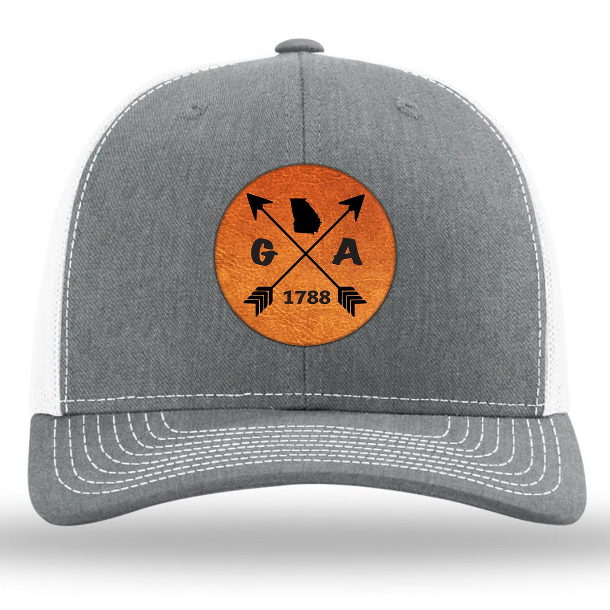 Georgia State Arrows - Leather Patch Trucker Hat