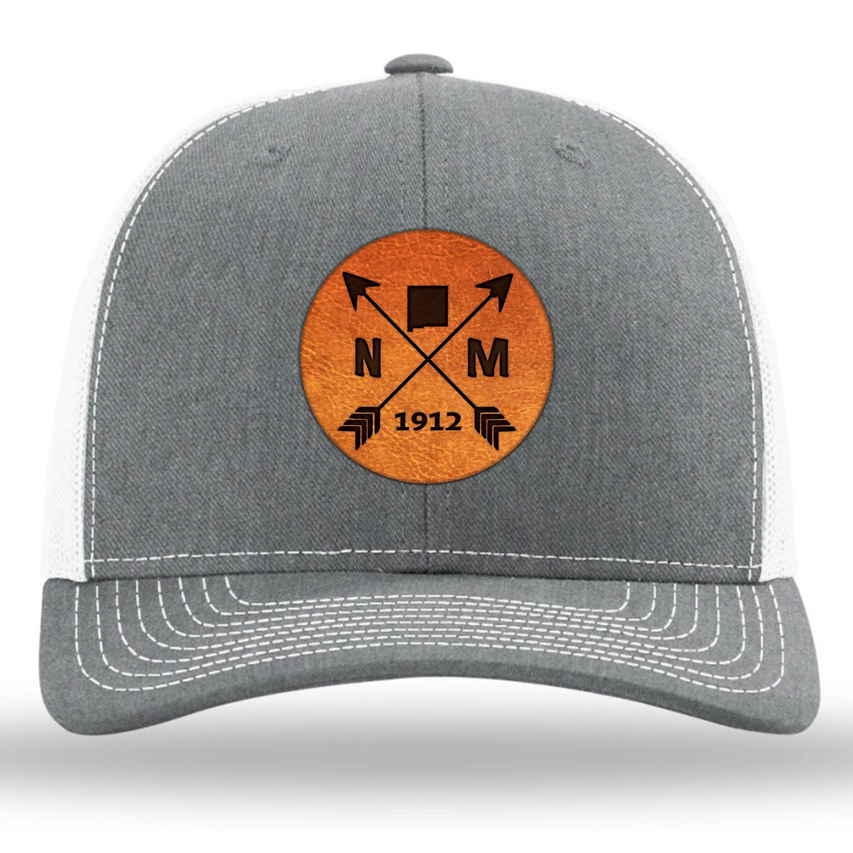 New Mexico State Arrows - Leather Patch Trucker Hat