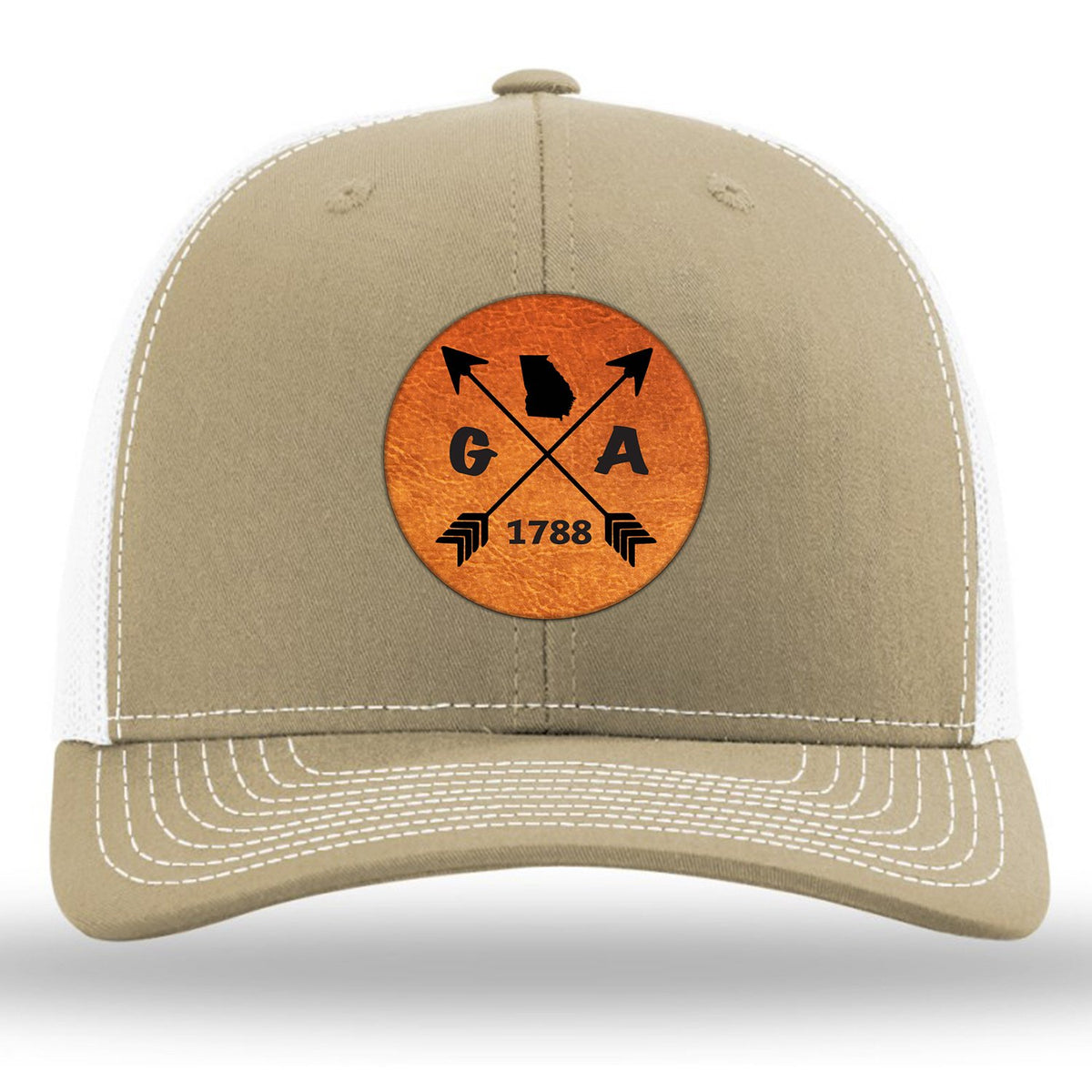 Georgia State Arrows - Leather Patch Trucker Hat