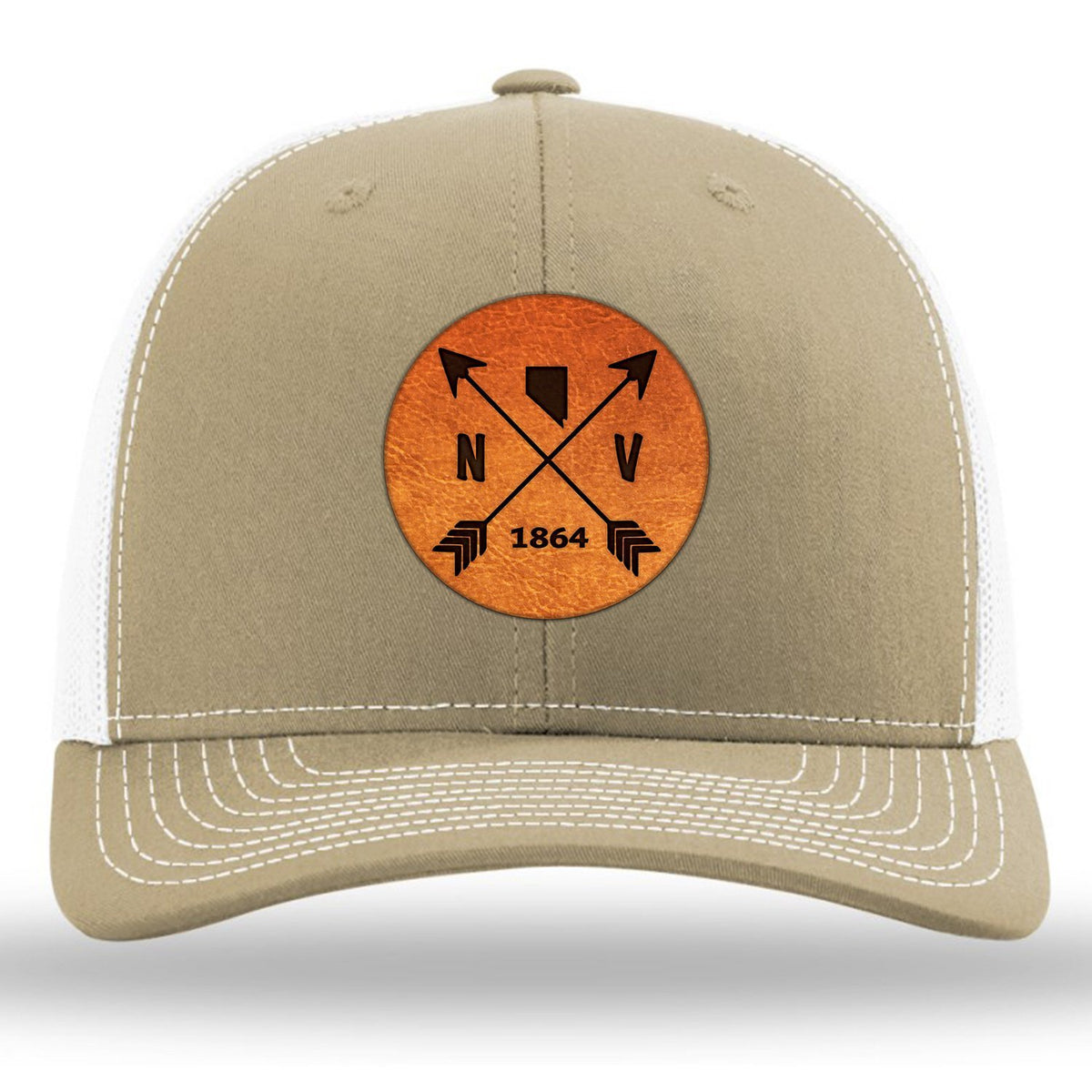 Nevada State Arrows - Leather Patch Trucker Hat