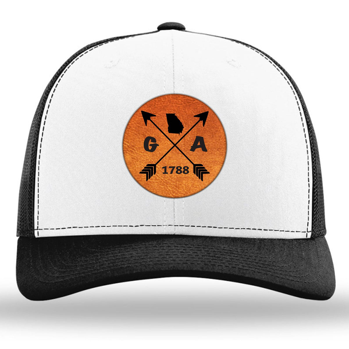 Georgia State Arrows - Leather Patch Trucker Hat