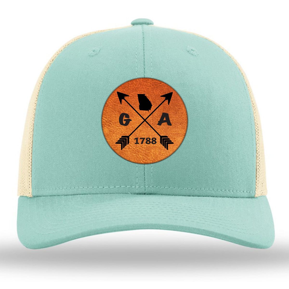 Georgia State Arrows - Leather Patch Trucker Hat