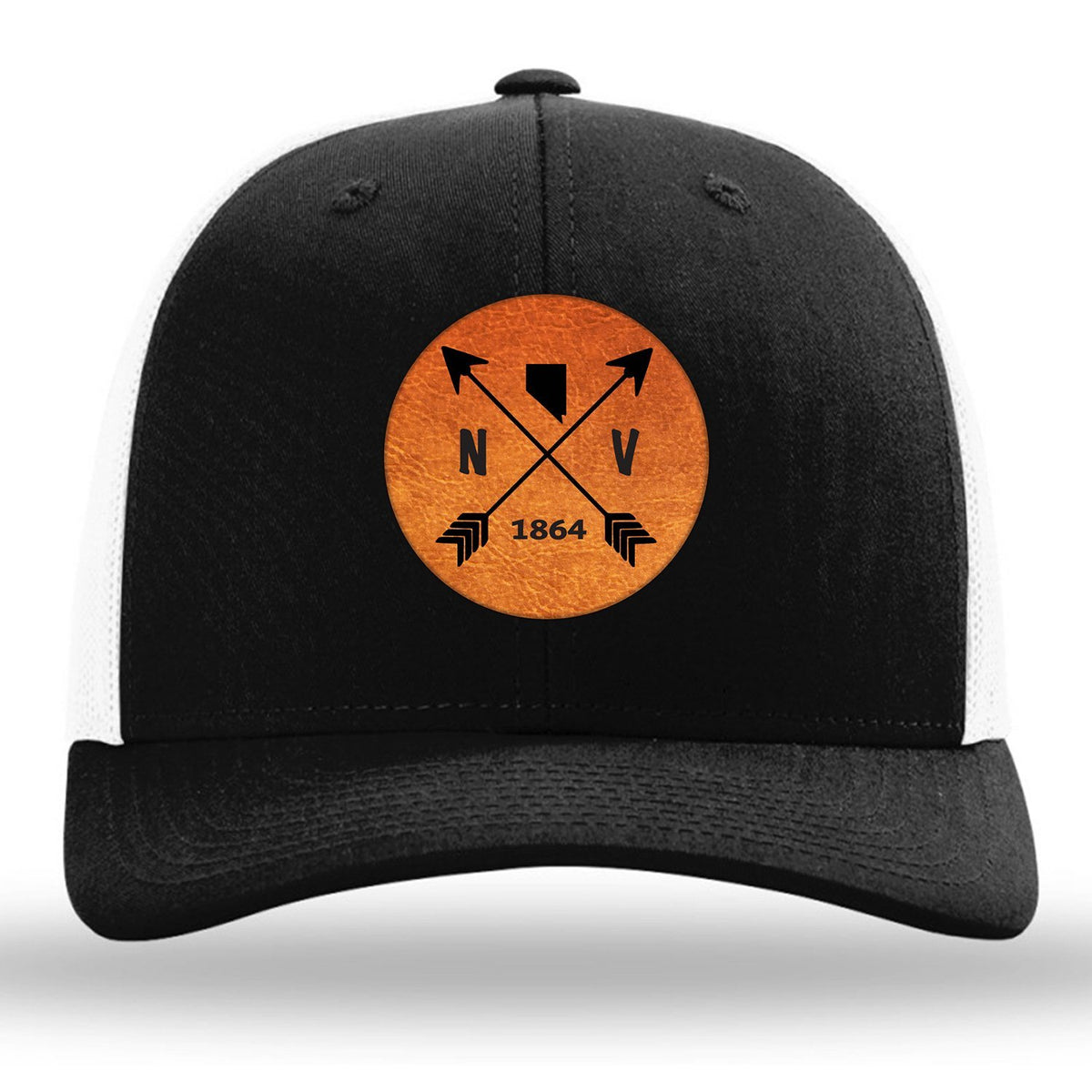 Nevada State Arrows - Leather Patch Trucker Hat