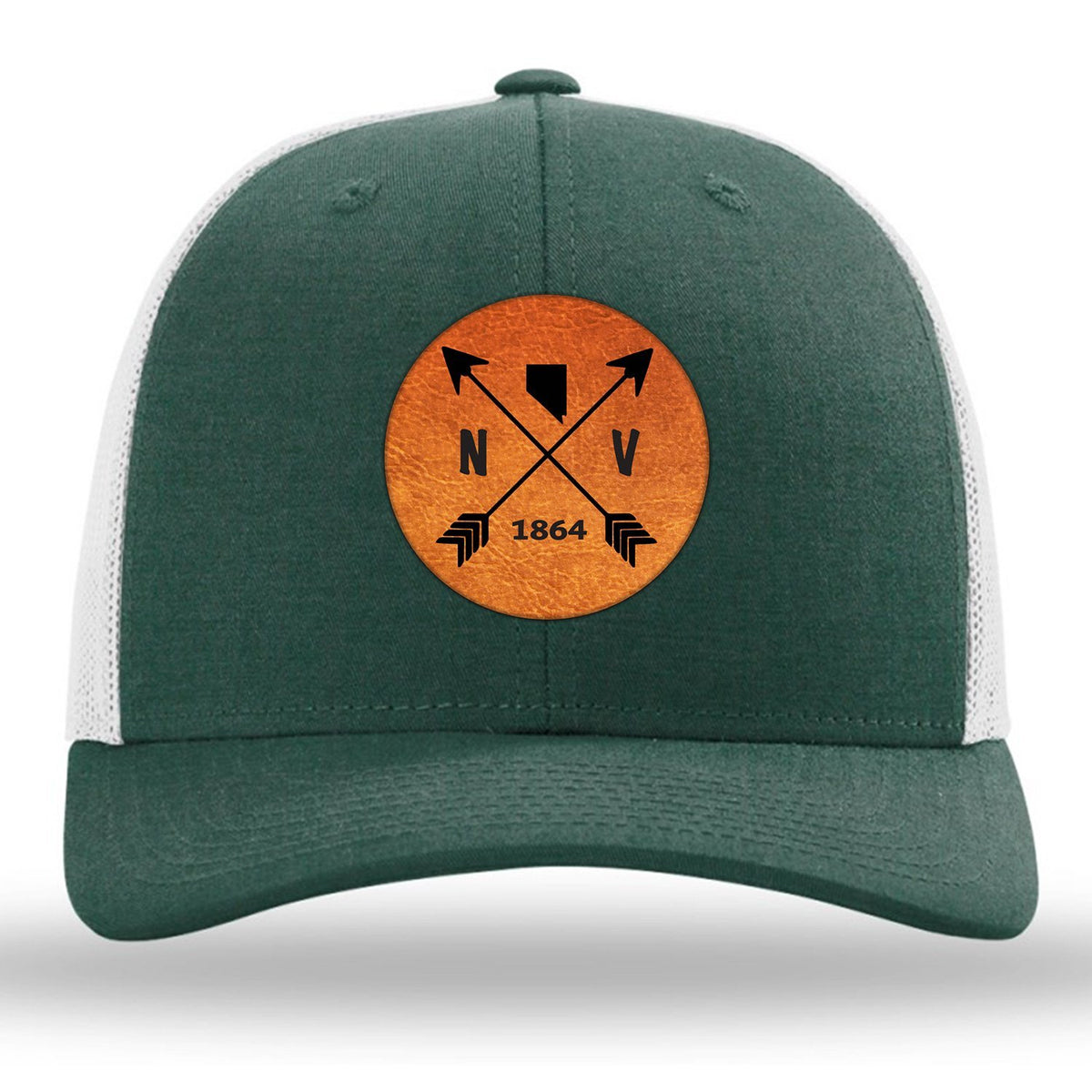 Nevada State Arrows - Leather Patch Trucker Hat