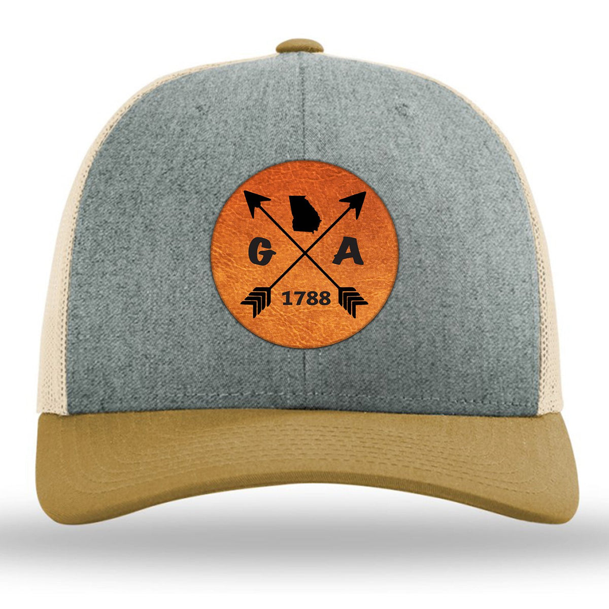 Georgia State Arrows - Leather Patch Trucker Hat