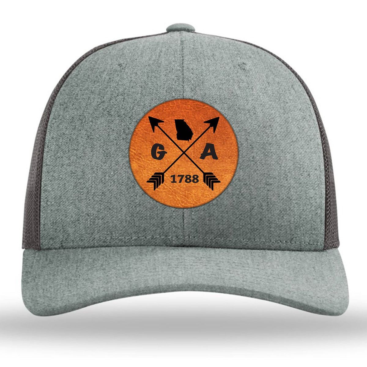 Georgia State Arrows - Leather Patch Trucker Hat