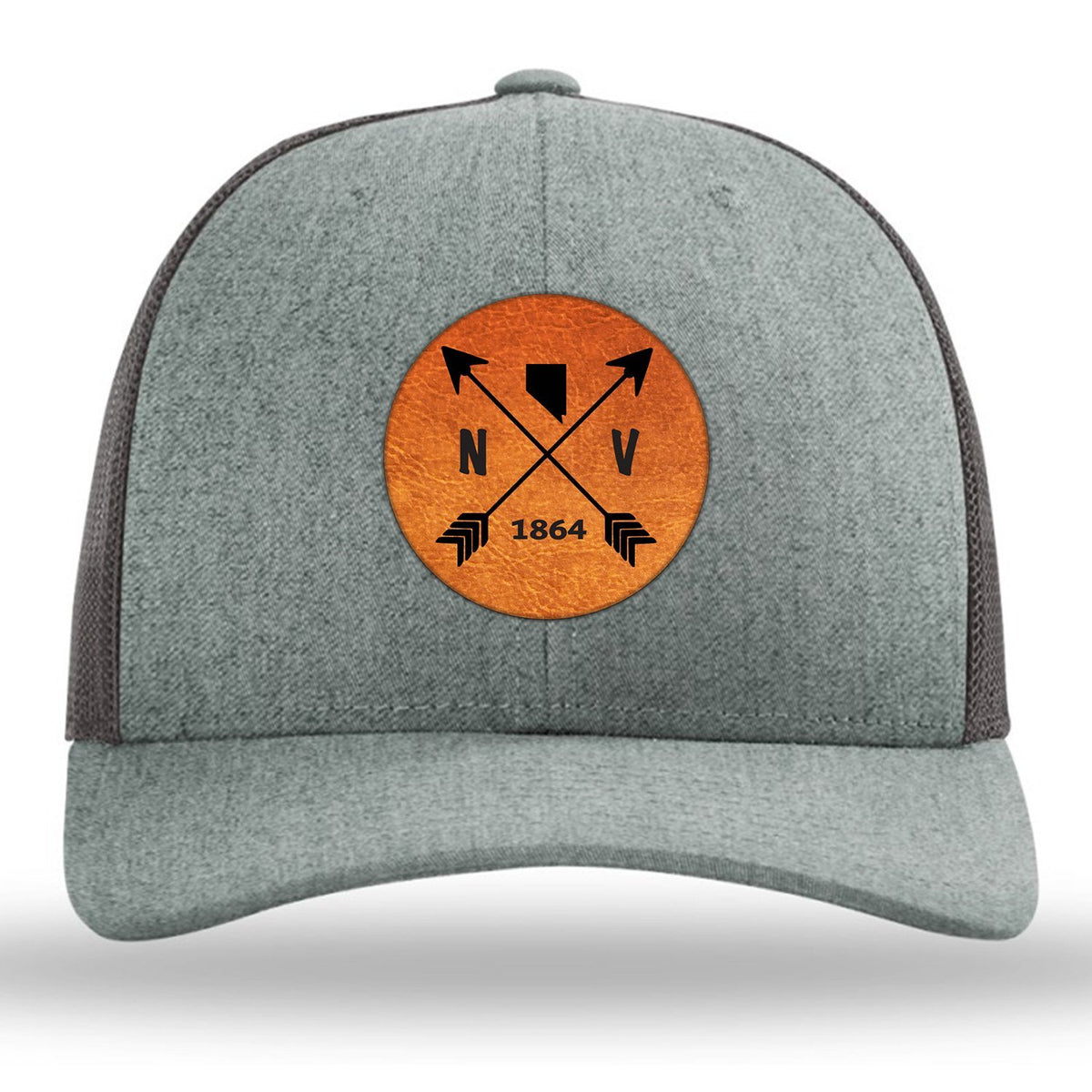 Nevada State Arrows - Leather Patch Trucker Hat