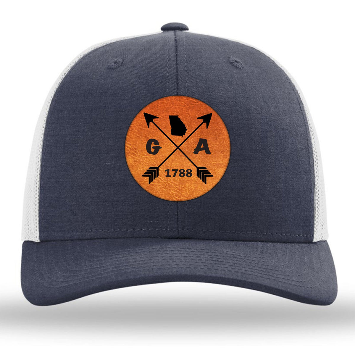 Georgia State Arrows - Leather Patch Trucker Hat