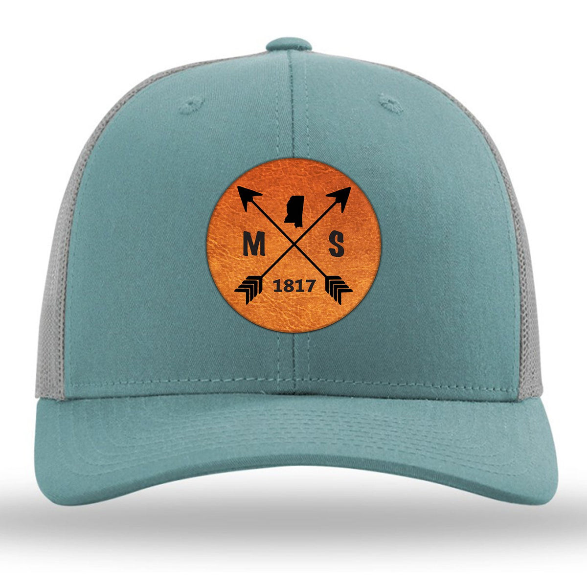 Mississippi State Arrows - Leather Patch Trucker Hat