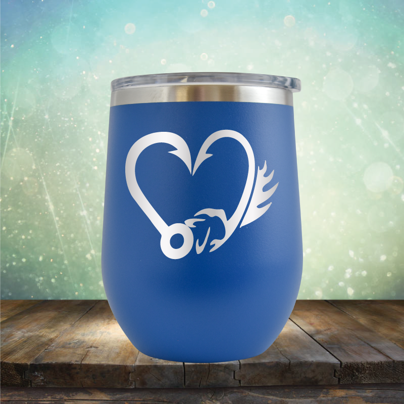 Fish Hook Love - Stemless Wine Cup