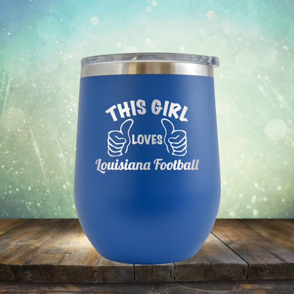 This Girl Loves Louisiana Football - Stemless Wine Cup