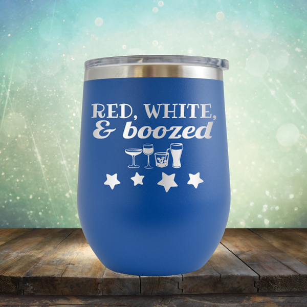 Red, White &amp; Boozed - Stemless Wine Cup