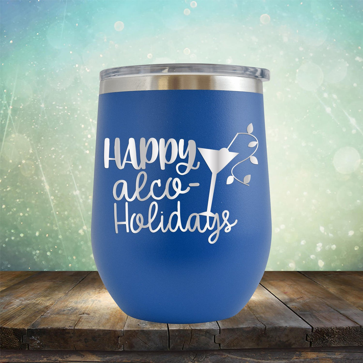 Happy Alco Holidays - Stemless Wine Cup