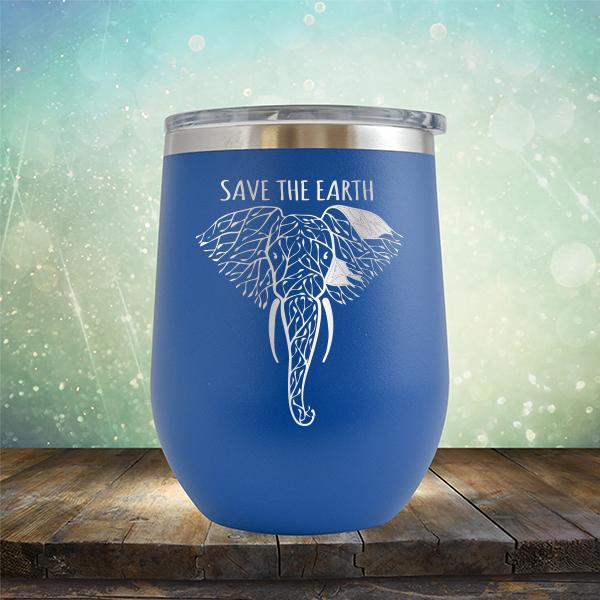 Save Elephants Save The Earth - Stemless Wine Cup