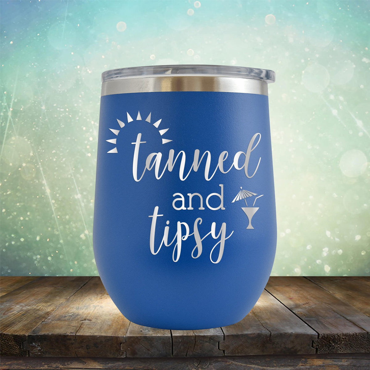 Tanned and Tipsy - Stemless Wine Cup