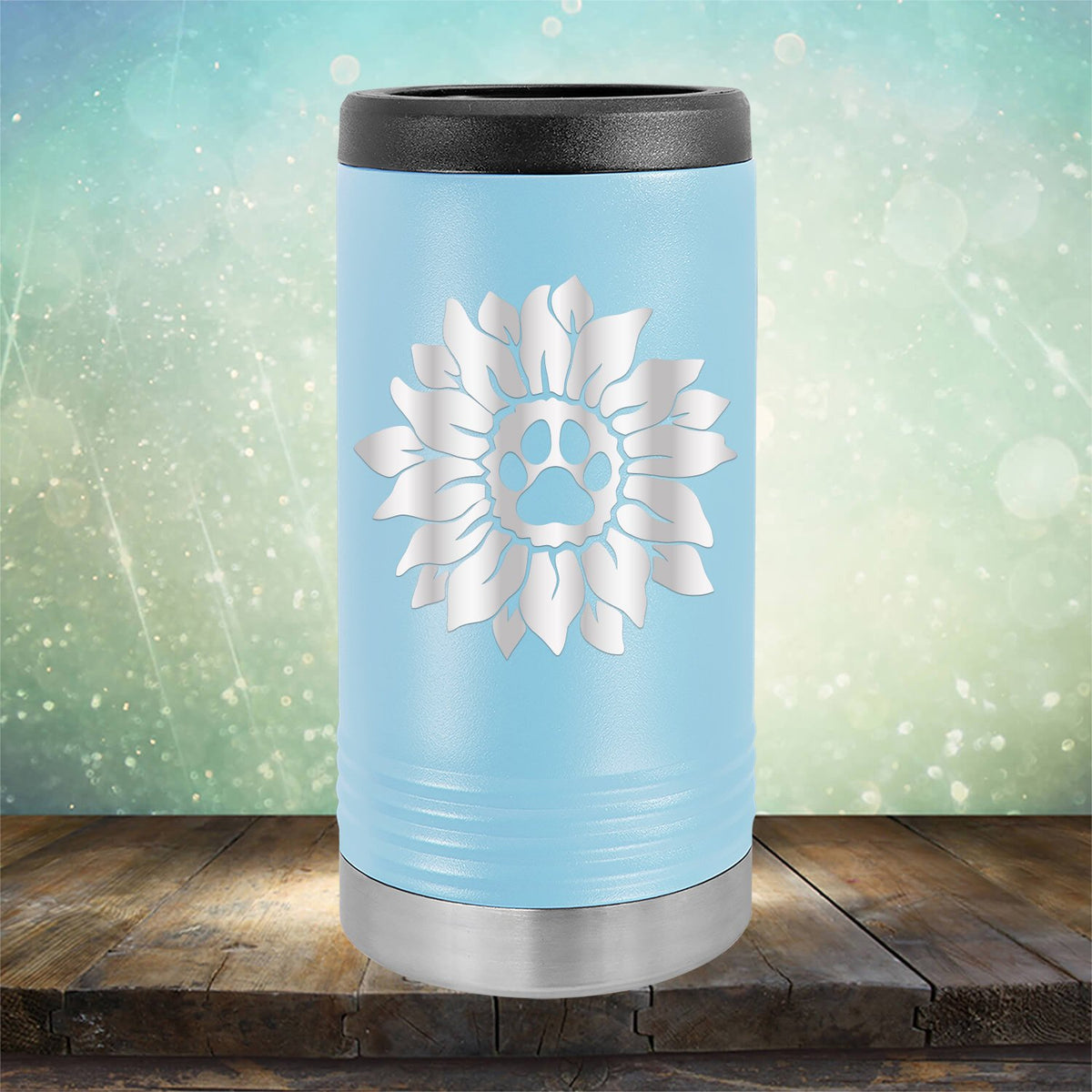 Dog Paw Sunflower - Laser Etched Tumbler Mug