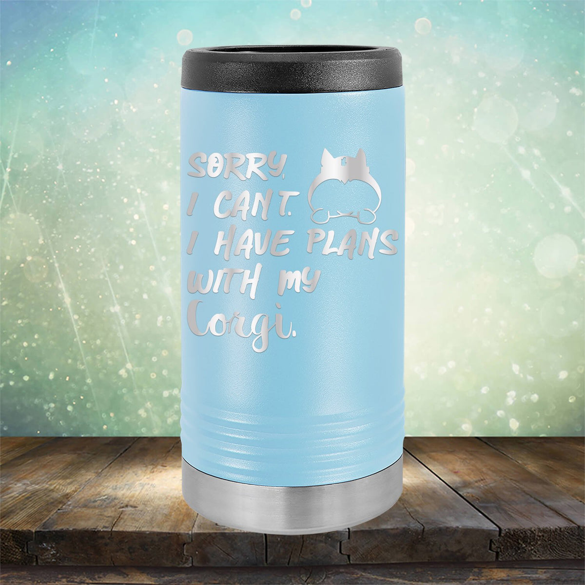 Sorry I Can&#39;t I Have Plans with My Corgi - Laser Etched Tumbler Mug