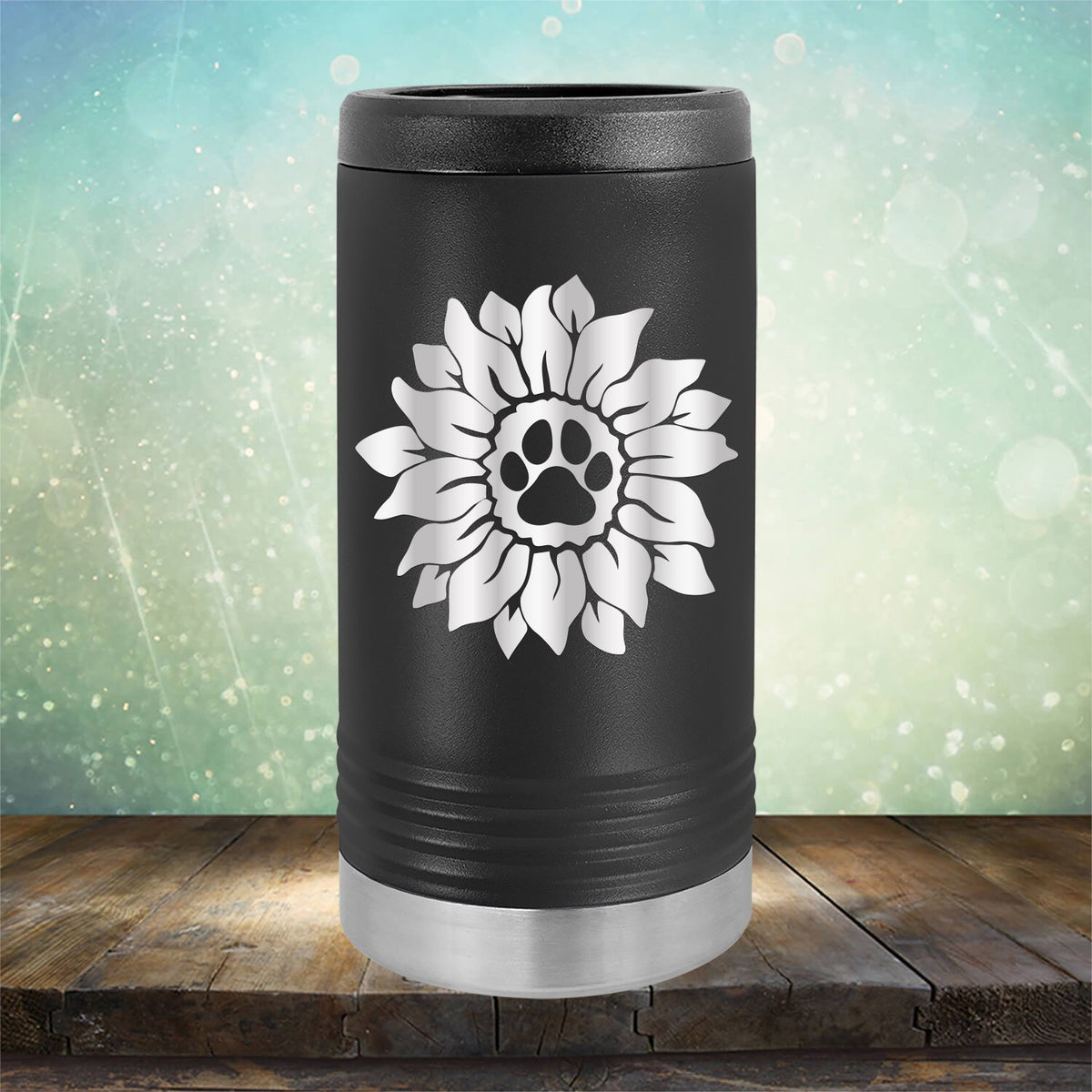 Dog Paw Sunflower - Laser Etched Tumbler Mug
