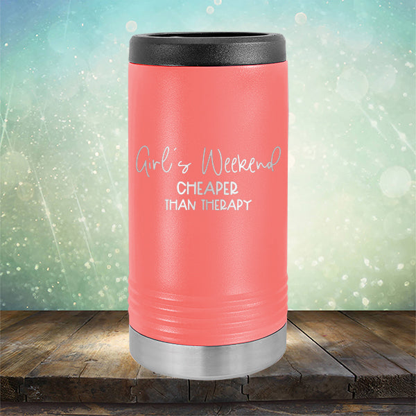 Girl&#39;s Weekend Cheaper Than Therapy - Laser Etched Tumbler Mug