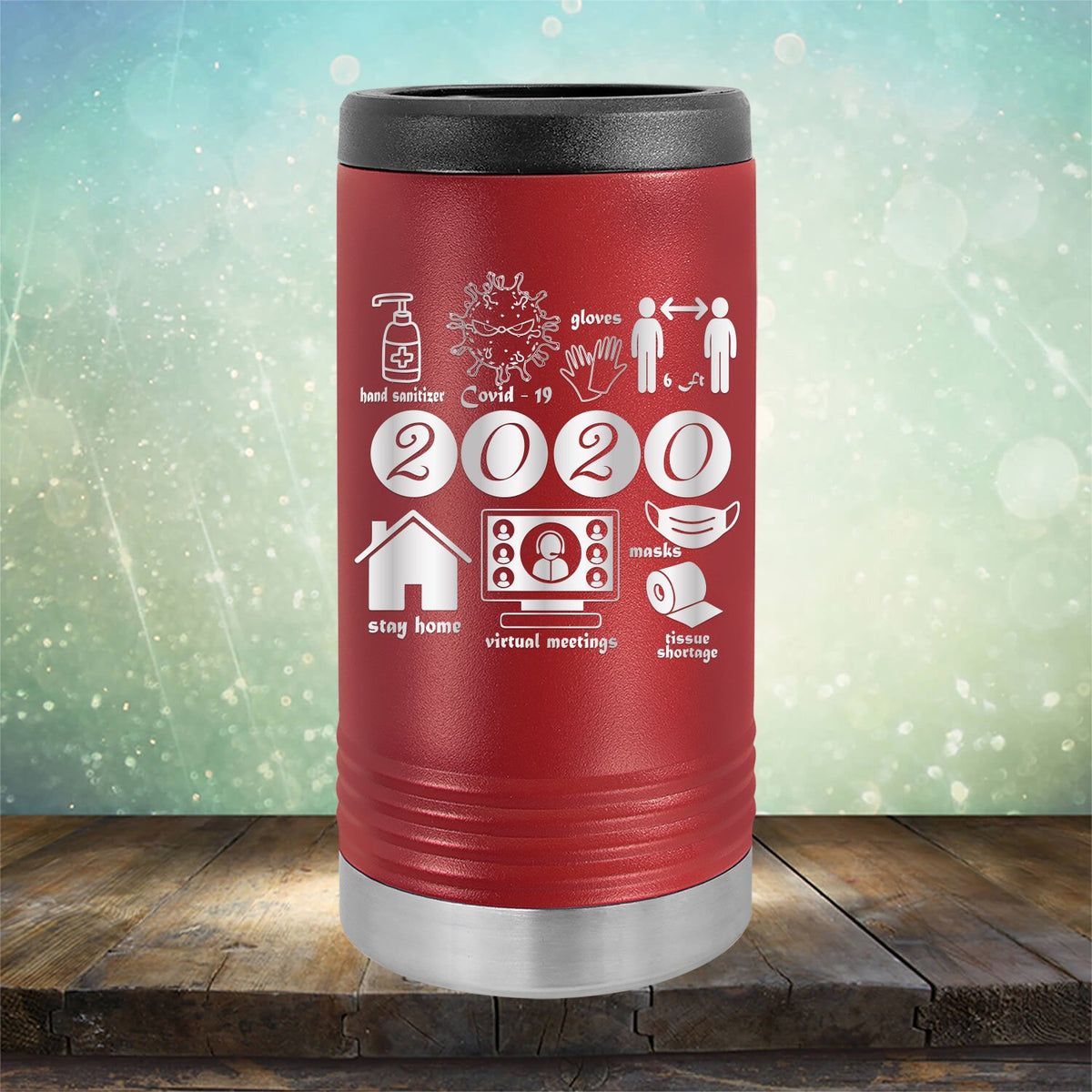 2020 Summary COVID Stay Home - Laser Etched Tumbler Mug