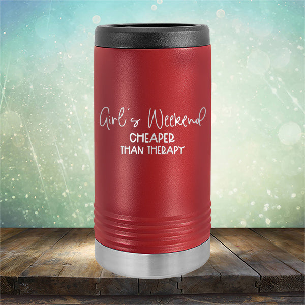 Girl&#39;s Weekend Cheaper Than Therapy - Laser Etched Tumbler Mug