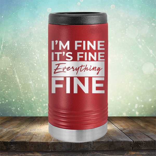 I'm Fine It's Fine Everything's Fine - Laser Etched Tumbler Mug