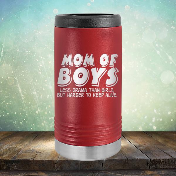 Mom Of Boys Less Drama Than Girls But Harder To Keep Alive - Laser Etched Tumbler Mug