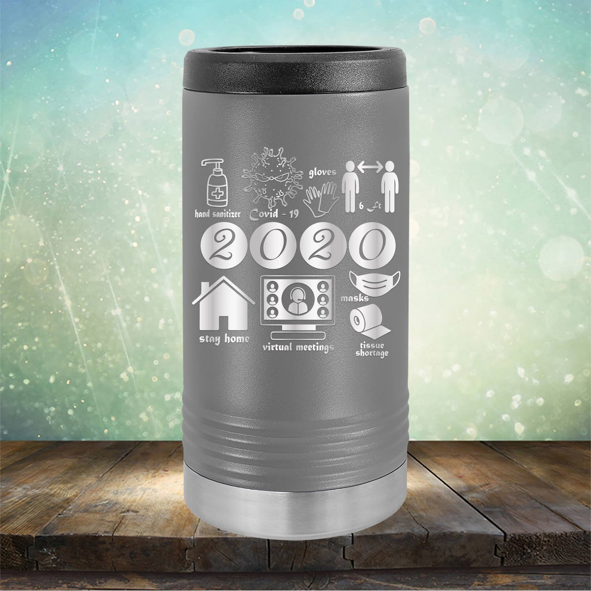 2020 Summary COVID Stay Home - Laser Etched Tumbler Mug