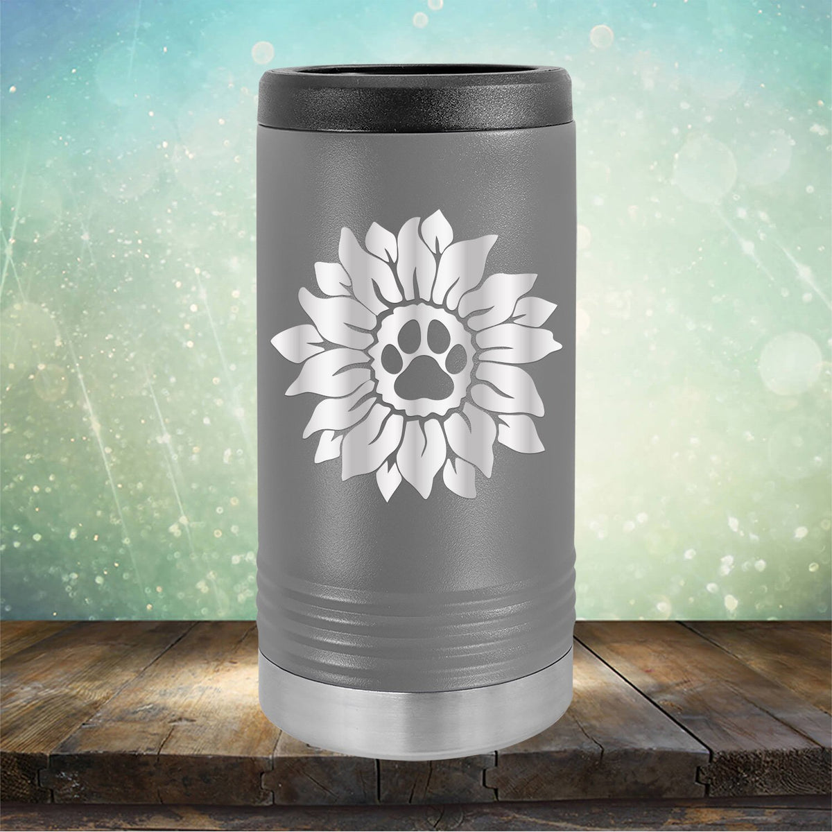 Dog Paw Sunflower - Laser Etched Tumbler Mug