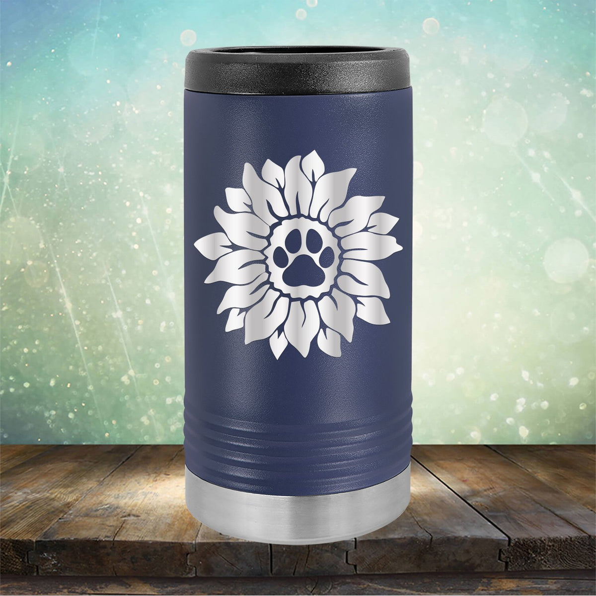 Dog Paw Sunflower - Laser Etched Tumbler Mug