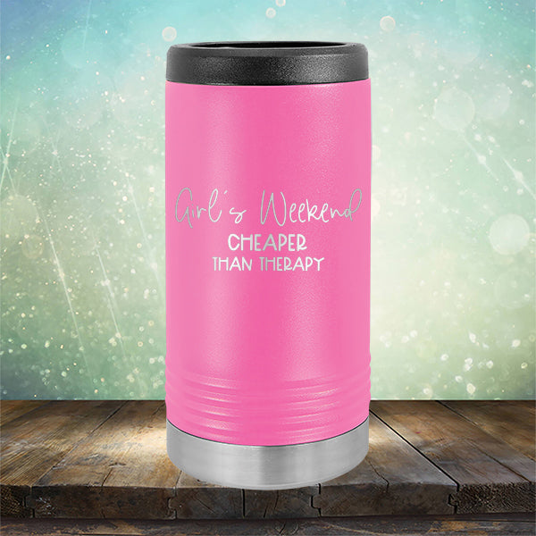 Girl&#39;s Weekend Cheaper Than Therapy - Laser Etched Tumbler Mug