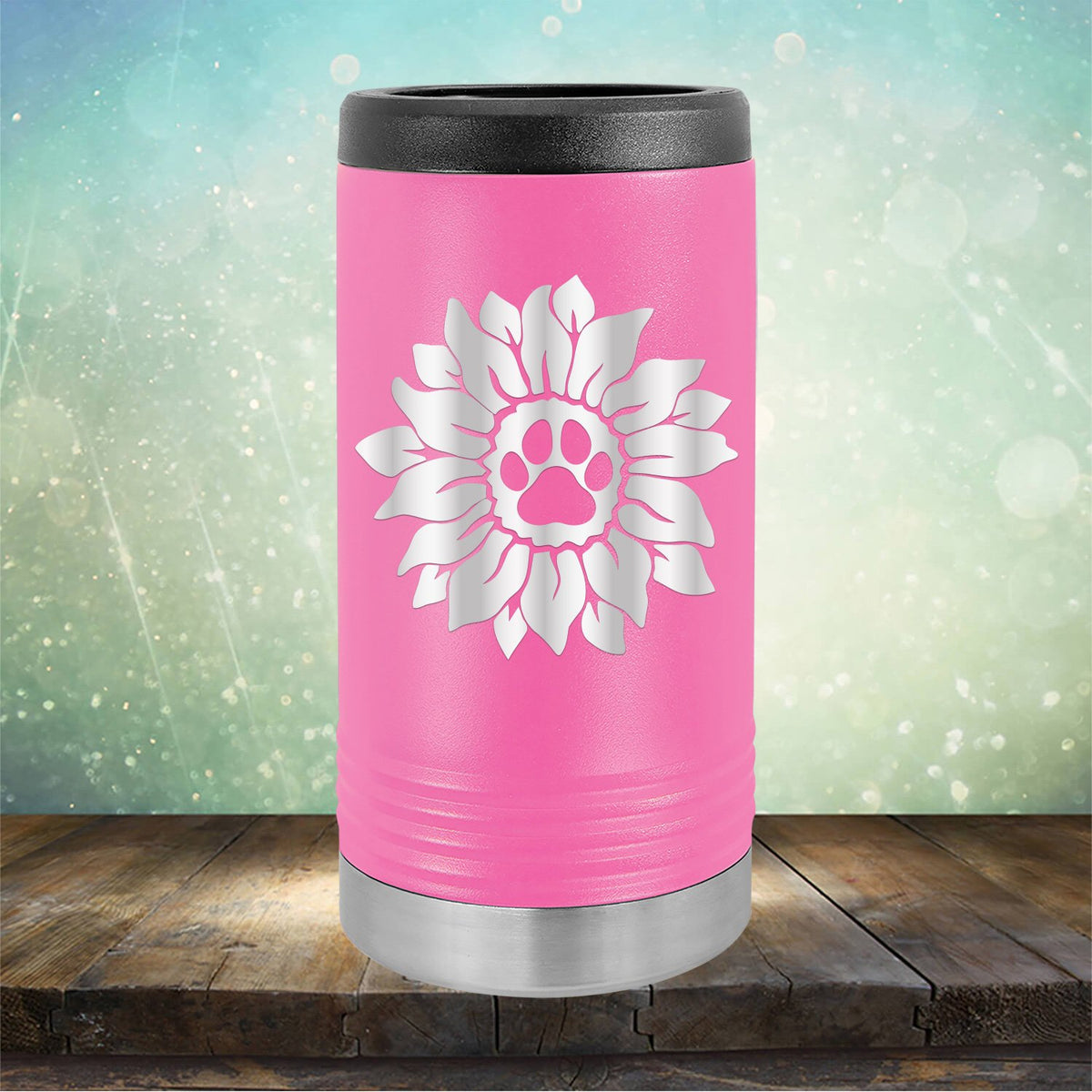 Dog Paw Sunflower - Laser Etched Tumbler Mug
