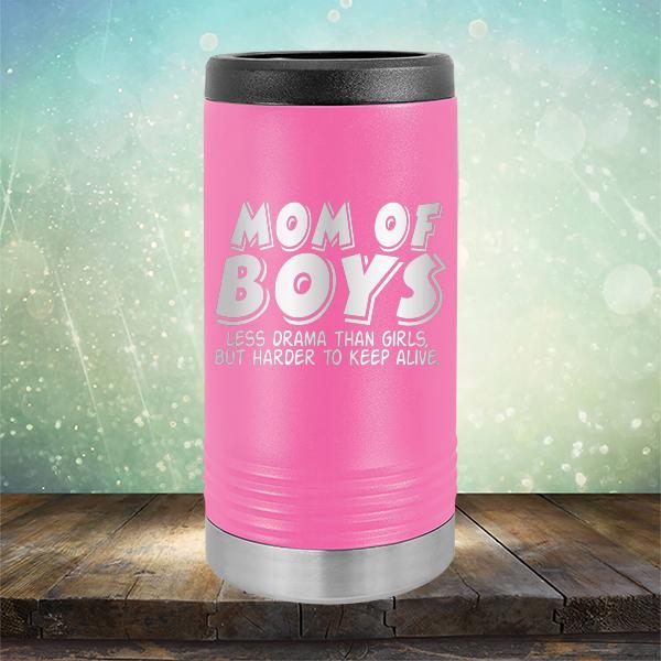 Mom Of Boys Less Drama Than Girls But Harder To Keep Alive - Laser Etched Tumbler Mug