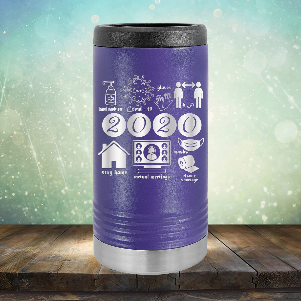 2020 Summary COVID Stay Home - Laser Etched Tumbler Mug