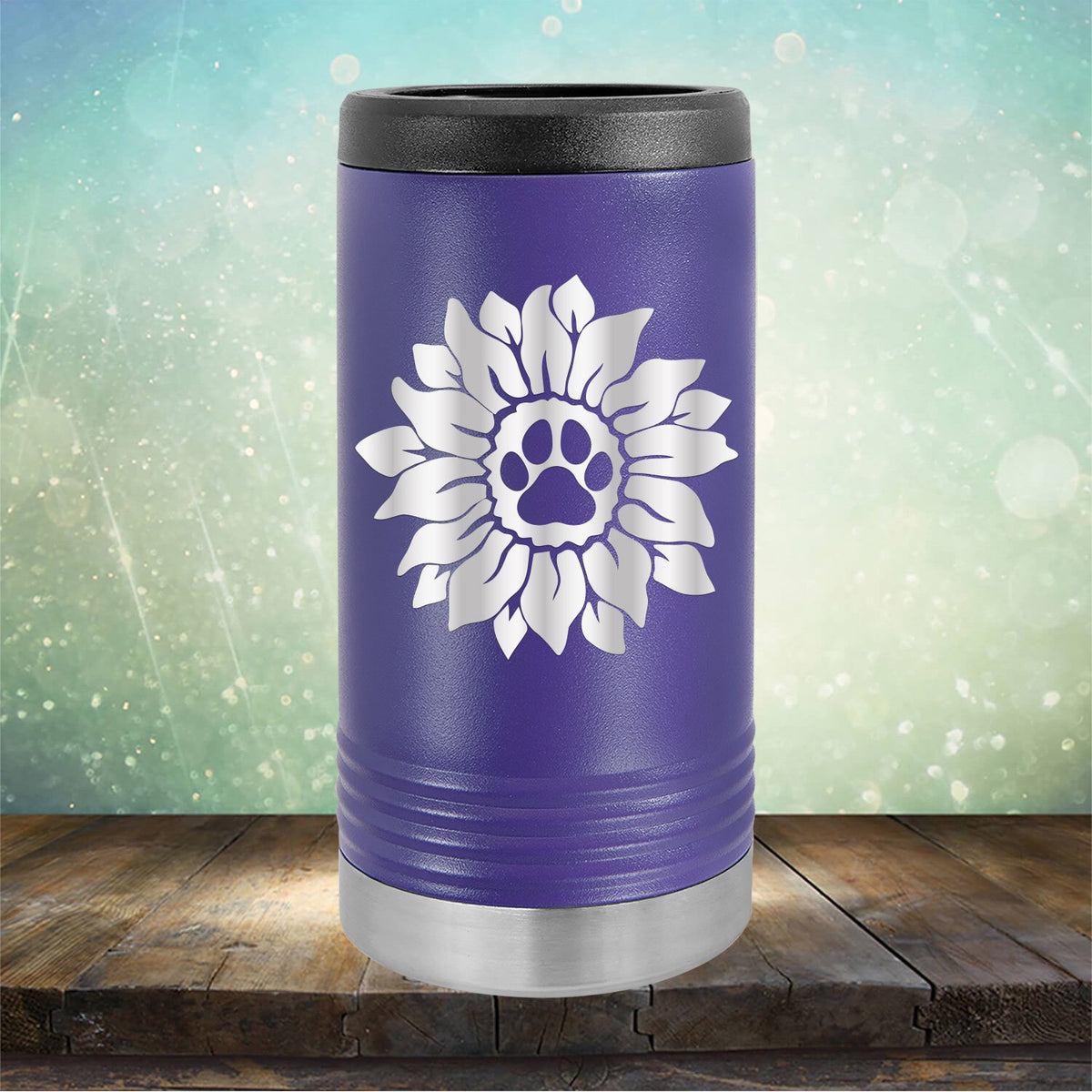 Dog Paw Sunflower - Laser Etched Tumbler Mug