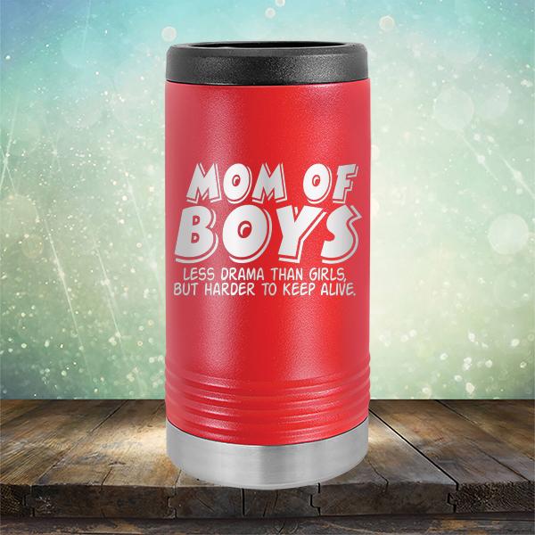 Mom Of Boys Less Drama Than Girls But Harder To Keep Alive - Laser Etched Tumbler Mug