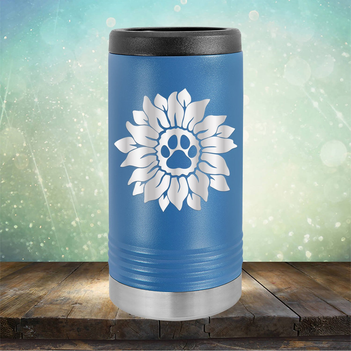 Dog Paw Sunflower - Laser Etched Tumbler Mug