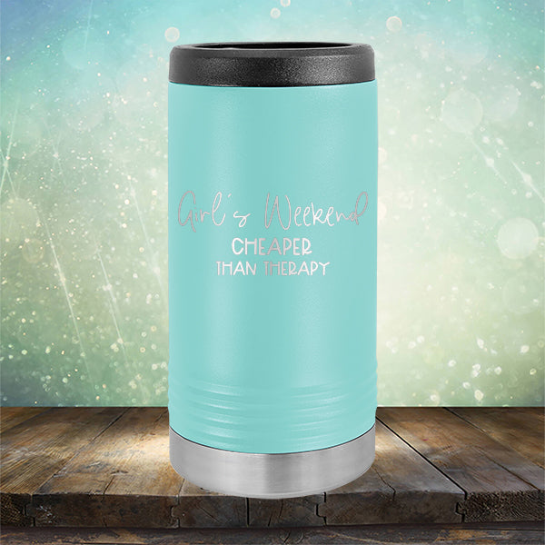 Girl&#39;s Weekend Cheaper Than Therapy - Laser Etched Tumbler Mug