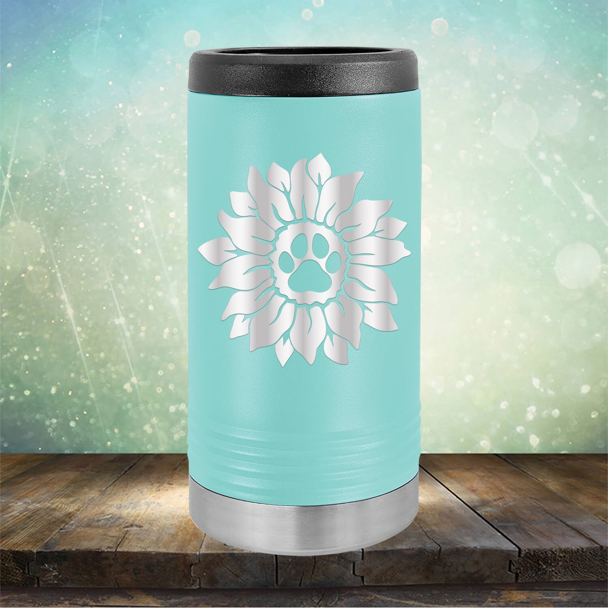 Dog Paw Sunflower - Laser Etched Tumbler Mug