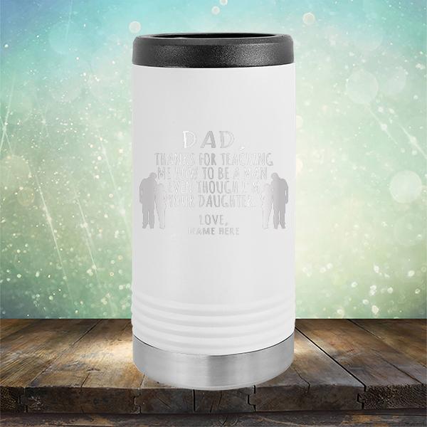 Dad Thanks For Teaching Me How to Be A Man Even Though I&#39;m Your Daughter - Laser Etched Tumbler Mug