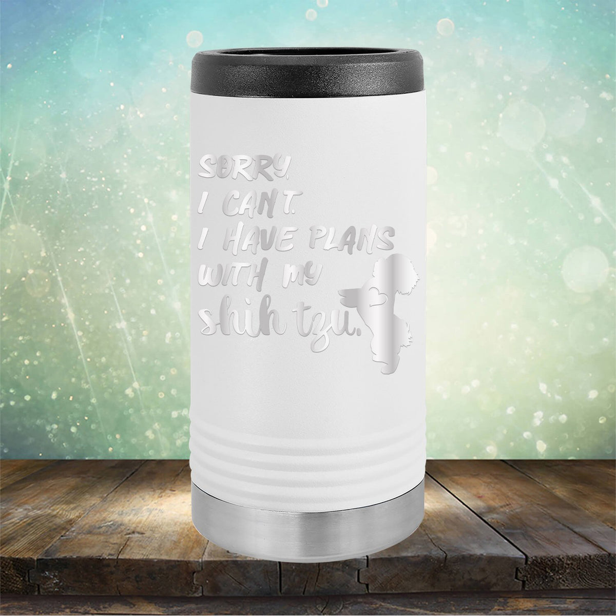 Sorry I Can&#39;t I Have Plans with My Shih Tzu - Laser Etched Tumbler Mug