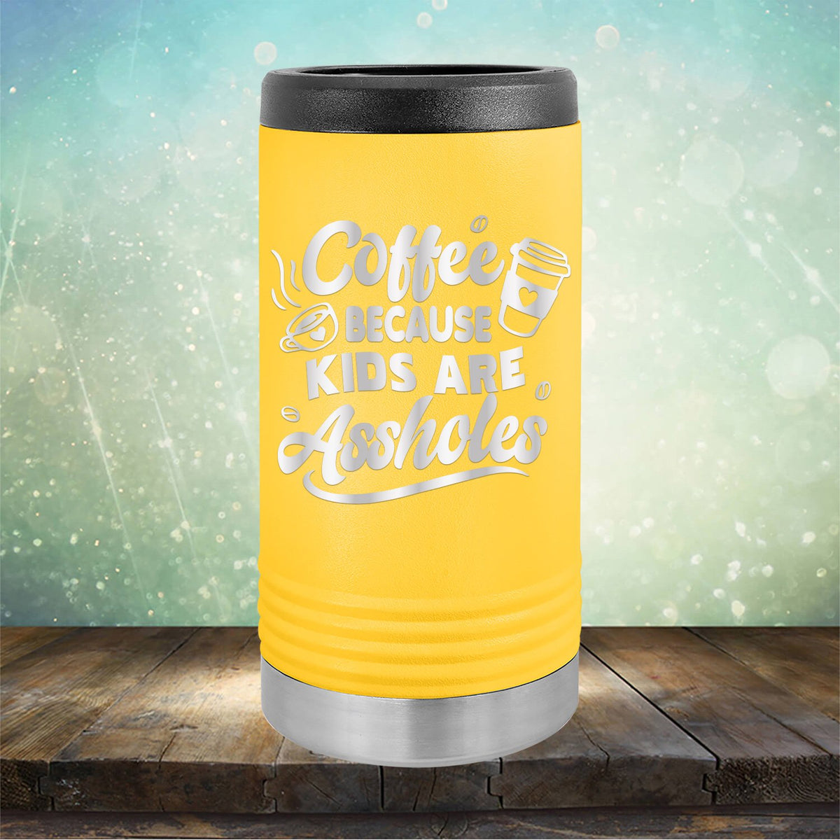 Coffee Because Kids are Assholes - Laser Etched Tumbler Mug